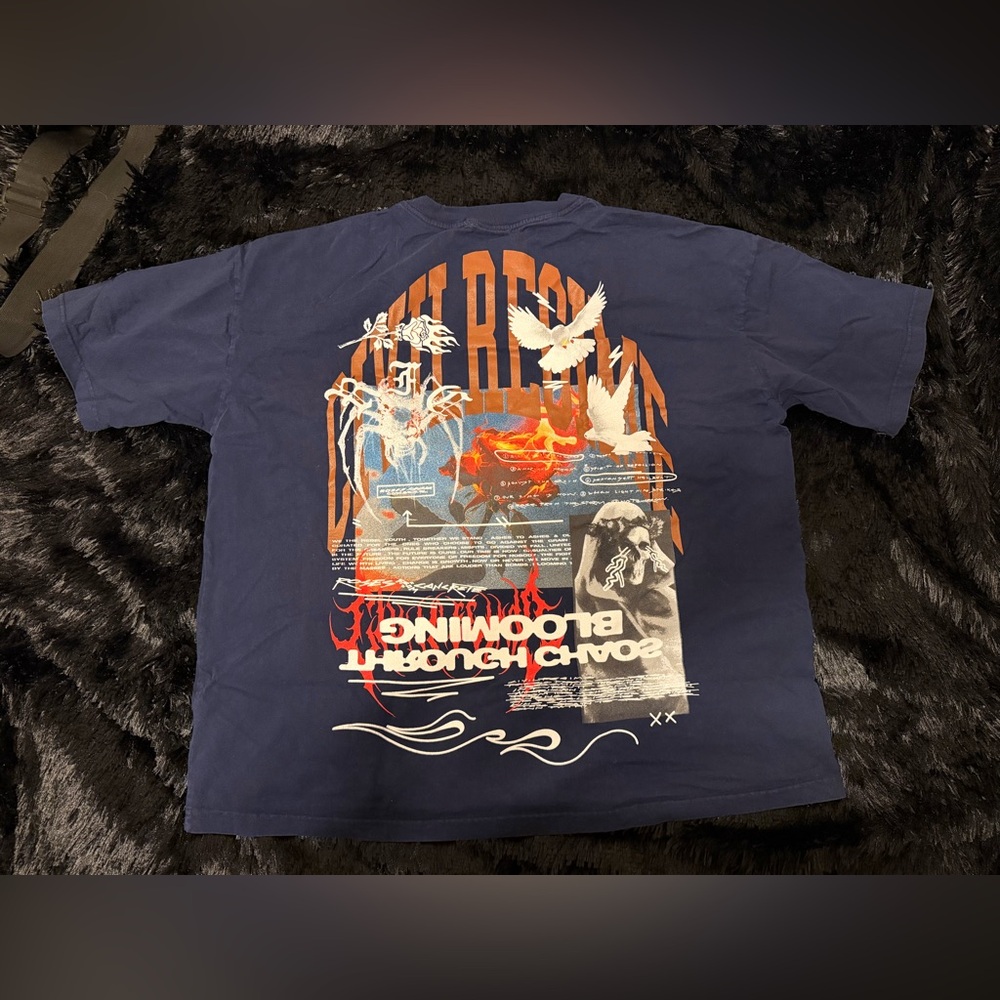 Civil Regime Graphic T Shirt Navy Blue XXL - Picture 5 of 5